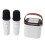Mini Karaoke Machine with 2 Wireless Microphones White 1