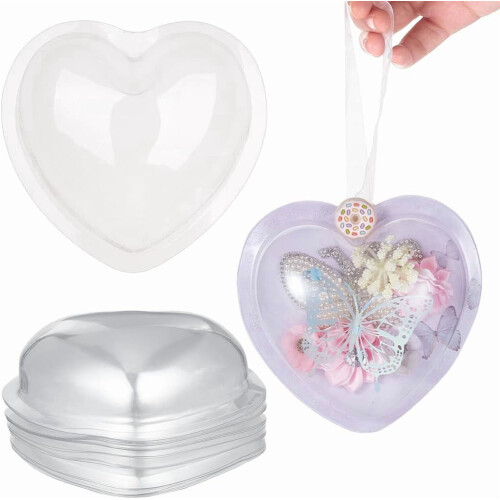 Heart Candy Dome Clear Plastic 30 pcs 5.1x4.9 inch