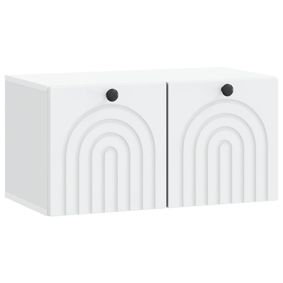 Vidaxl Wall-Mounted Tv Cabinet White 59.5 X 31 X 30 Cm Engineered Wood