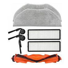2 Set Compatible with Robot Vacuum S40 / OV81 Vacuum Replacement Parts Main Side Brush Mop Cloth HEPA Filter Accessories