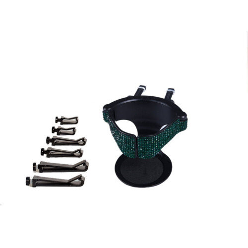 Car Cup Holder Vent Mount Rhinestone Green