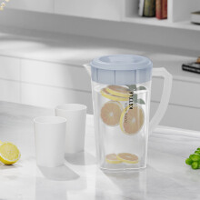 3L BPA-Free Plastic Pitcher with Lid Transparent