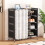 Shoe Storage Rack 5-Tier Floor Stand with Curtain 1