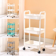 3-Tier Rolling Storage Cart Plastic Utility Trolley