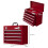 Toolbox with 4 Drawers and Storage Compartment, Red 5