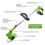 Aggxpf Cordless String Trimmer 24V Dual-Battery Adjustable 2