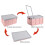 Foldable Shopping Cart with Wheels and Lids – 4 Pack 4