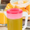 Red Plastic Pitcher with Lid 48 oz 6