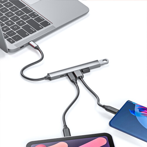 Typ-C-HUBs, 5-in-1-Adapter mit schnellem USB 3.0/2.0, 1