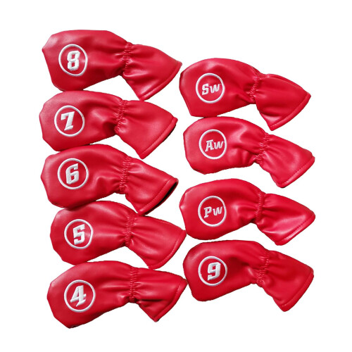 Waterproof Golf Iron Head Cover Red 1