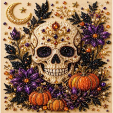 (Skull) Pearl Art Kits for Adults Spooky Cute Ghost Theme 3D Halloween Diamond Art DIY
