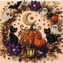 (Pumpkin) Pearl Art Kits for Adults Spooky Cute Ghost Theme 3D Halloween Diamond Art DIY