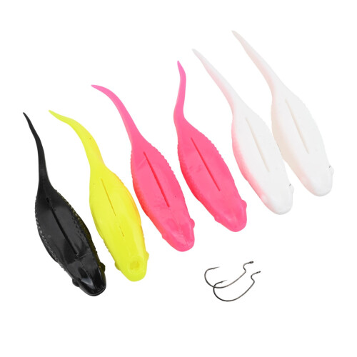 Tadpole Soft Baits Swimbait 10cm 6pcs Long-Tailed Sinking 1