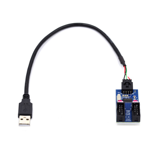 USB 2.0 Type-A to 9-pin Header Adapter Hub 1