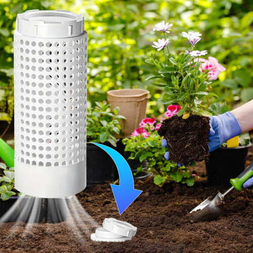 Compost Bin In-Ground 2 Gallon Durable Plastic 12x12x12 Inch 1