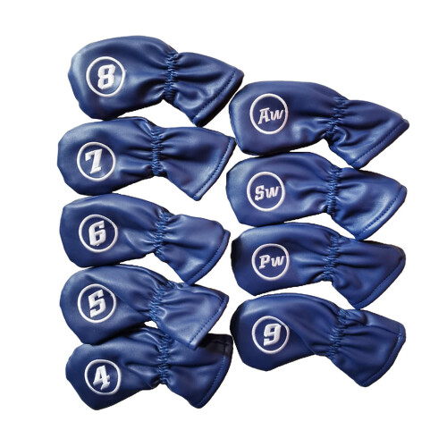Waterproof PU Golf Iron Headcover Blue 1