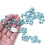 Collier chapelet en perles turquoise bleues, bijoux de 4