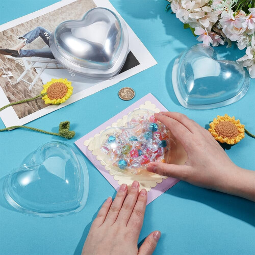 Heart Candy Dome Clear Plastic 30 pcs 5.1x4.9 inch 2