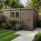 11x10 Pent Composite Shed Tanalised (Single Door, With Windows) 1