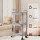 3-Tier Rolling Storage Cart Plastic Utility Trolley 4