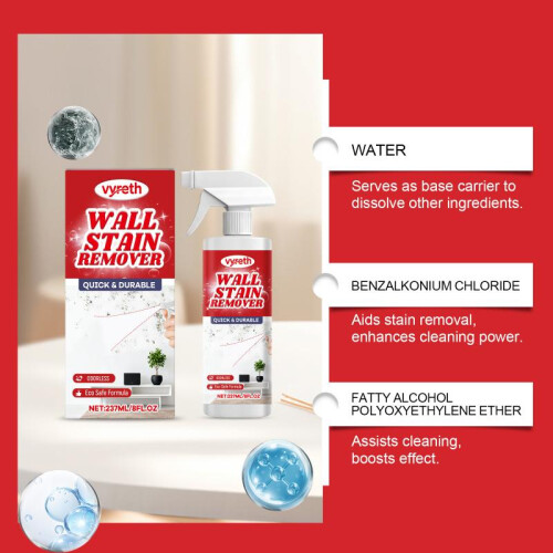 Vyreth Wall Stain Cleaner - Multi-Surface Spray for Bathroom and Kitchen 2