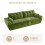 (Without Footstool, Green) 275CM Chenille 4 Seater Sofa, Deep Cushioned Modular Sectional Couches 2