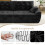 (Without Footstool, Black) 275CM Chenille 4 Seater Sofa, Deep Cushioned Modular Sectional Couches 4