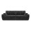 (Without Footstool, Black) 275CM Chenille 4 Seater Sofa, Deep Cushioned Modular Sectional Couches 9