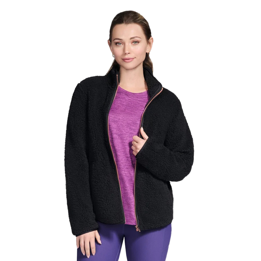 Skechers (8-10 Uk, Black) Womens/Ladies Sherpa Jacket
