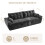 (Without Footstool, Grey) 275CM Chenille 4 Seater Sofa, Deep Cushioned Modular Sectional Couches 2