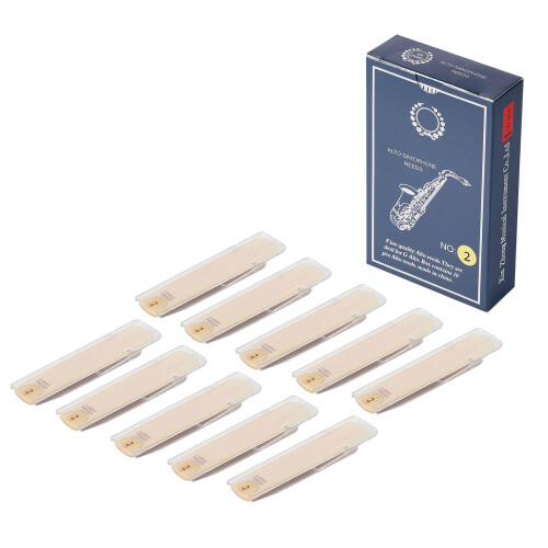 10pcs Saxophone Reed Set with Strength-2.0