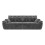 (Without Footstool, Grey) 275CM Chenille 4 Seater Sofa, Deep Cushioned Modular Sectional Couches 9