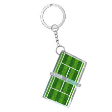 Durable Acrylic Keychain Elegant Keyring-tennis court