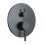 1set High-Capacity Shower Valve, Black-Round Dual-Function (with Flush-Mount Box),Bathroom Fittings 1
