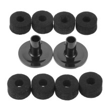 Black Gray Drum Set Replacement Parts 15mm Thick Felt-Black