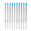 10Pcs Metal Ballpoint Pen Refills, Replaceable Black Ink-Blue 1