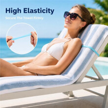 Elastic Bands Towel Bands for Beach Chairs Wide,Highly Elastic Silicone Bands Beach & Vacation Suitable