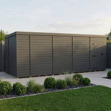 19x6 Pent Composite Shed Tanalised (Single Door, No Windows)