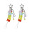 Bear Bead Keychain Set 2 Pieces Multipurpose Bag Pendant 1