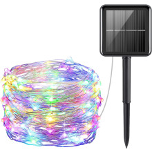 Morttic Solar String Lights 300 LED 98FT Copper Wire
