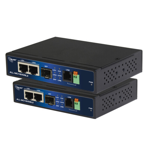 ALLNET VDSL2 Punkt-zu-Punkt-Bundle via 2-Draht unmanaged "ALL-MC116VDSL2" Master & Slave (Bundle)