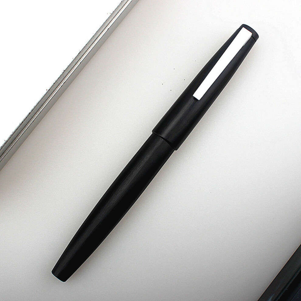 (0.38mm EF) JINHAO 80 Fiber Black Fountain Pen, Iridium Nib, Rotary Ink Suction, Gift