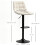 Moderne drehbare Barhocker, 2er-Set, gepolstert, beige 5