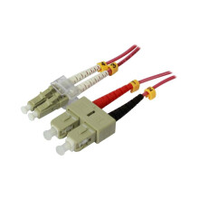 LWL-2-Faser-Patchk.  0.5mtr.LC-SC, 50/125um,OM4, AD=2mm, Synergy 21