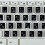 Japanse sticker zwart / witte knopletters Waterdichte-B 5