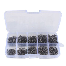 Fishhook Set Fly Fishing Hooks Metal and Plastic 500 per Box