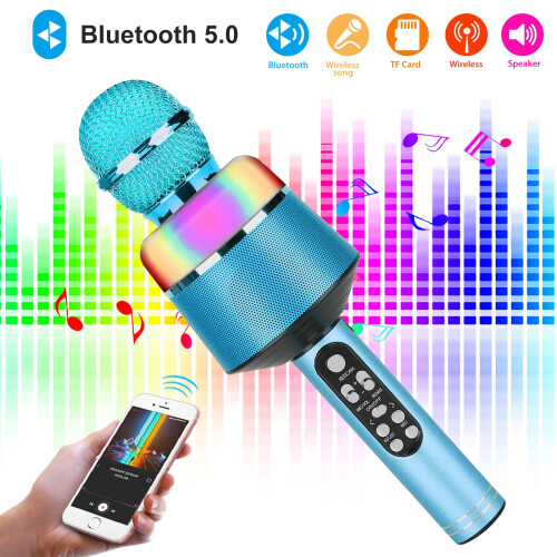 LNKOO Karaoke Bluetooth Wireless Microphone 5-in-1