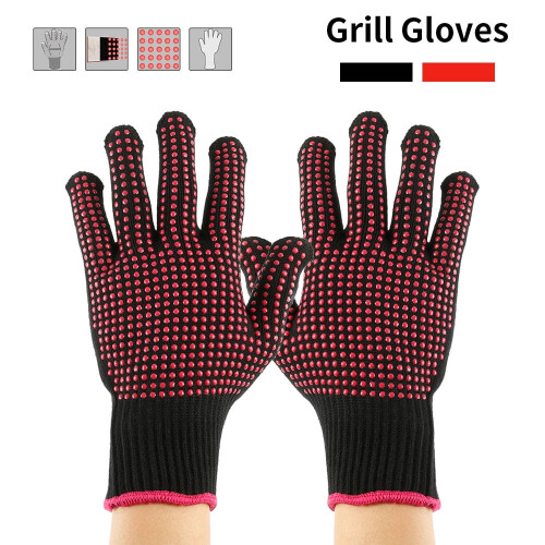 Heat-Resistant Gloves with Silicone Bumps 1 Pair