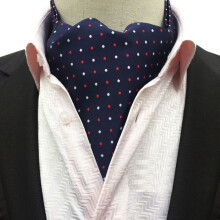Men's Tuxedo Scarf with Polka Dot and Paisley Pattern