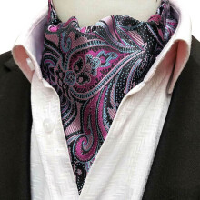 Men's Ascot Scarf Paisley Pattern Wedding Tie